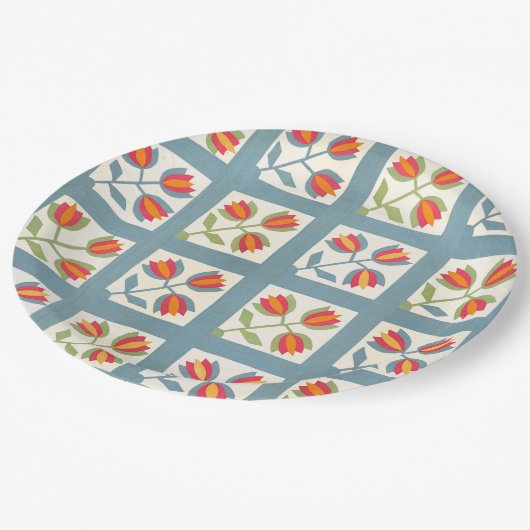 Assiettes En Carton Surface composée de tulipe (Angle)