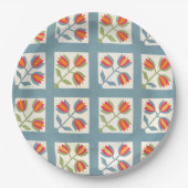 Assiettes En Carton Surface composée de tulipe (Devant)