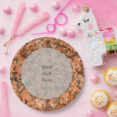 Assiettes En Carton Surface de texture de pierre de géologie tachetée (Fête)