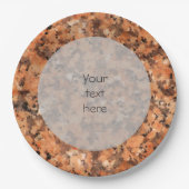 Assiettes En Carton Surface de texture de pierre de géologie tachetée (Devant)