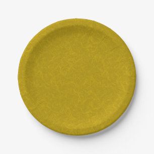 Assiettes En Carton Surface jaune texturée avec un motif tourbillonnan
