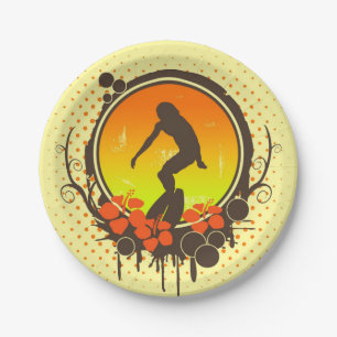 Assiettes En Carton Surfer