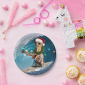 Assiettes En Carton Surfing de Christmas (Fête)