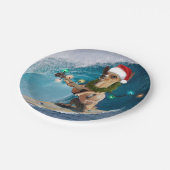 Assiettes En Carton Surfing de Christmas (Angle)