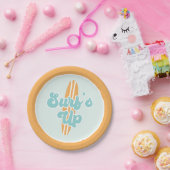 Assiettes En Carton Surfs Up Beach Plaques Papier Anniversaire (Fête)