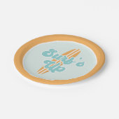 Assiettes En Carton Surfs Up Beach Plaques Papier Anniversaire (Angle)