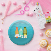 Assiettes En Carton Surfs Up Surboard Anniversaire (Fête)