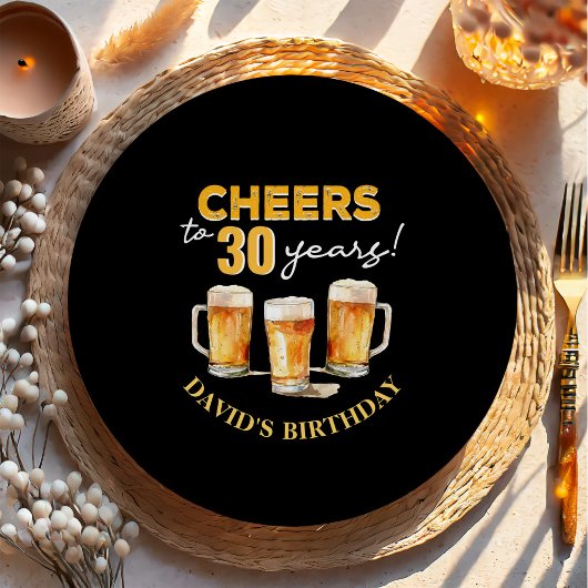 Assiettes En Carton Surprise Soirée d'anniversaire et bière