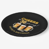 Assiettes En Carton Surprise Soirée d'anniversaire et bière (Angle)