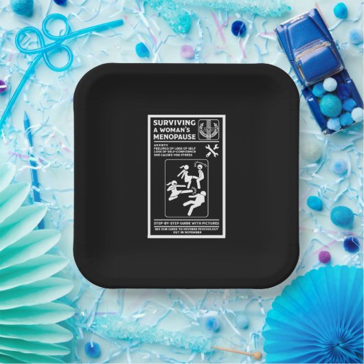 Assiettes En Carton Survivre À La Ménopause (Fête)