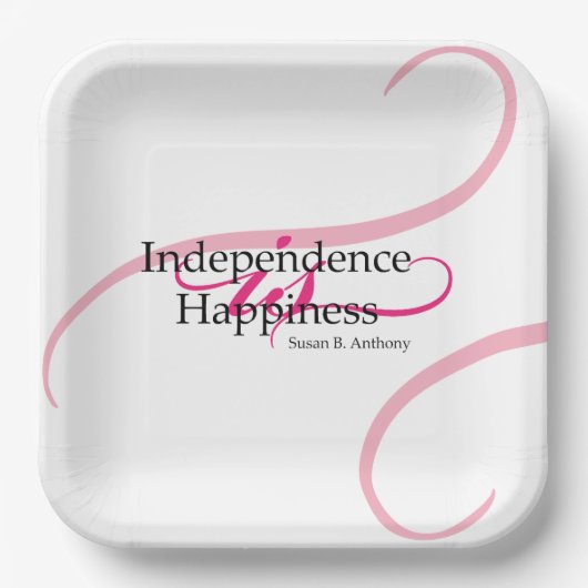 Assiettes En Carton Susan B Anthony Citation (Recto)