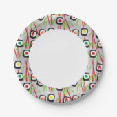Assiettes En Carton  Sushi Motif (Devant)