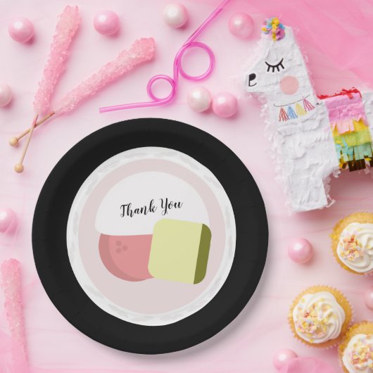 Assiettes En Carton Sushi Roll Saumon Birthday Restaurant (Fête)