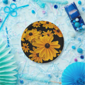 Assiettes En Carton Suzanne Jaune aux yeux noirs Plate de papier de 7 (Fête)