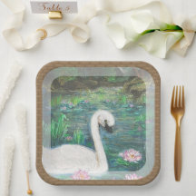 Swan et Lilies (Carré)