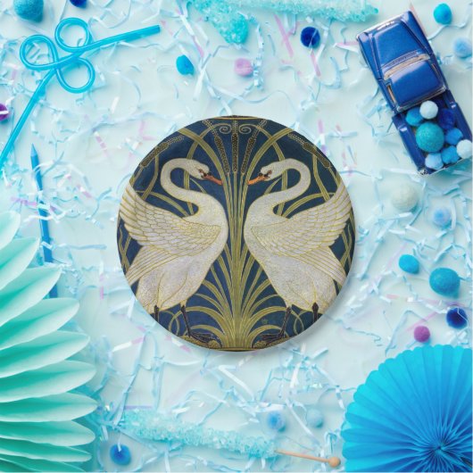 Assiettes En Carton Swan, Rush et Iris par Walter Crane (Fête)