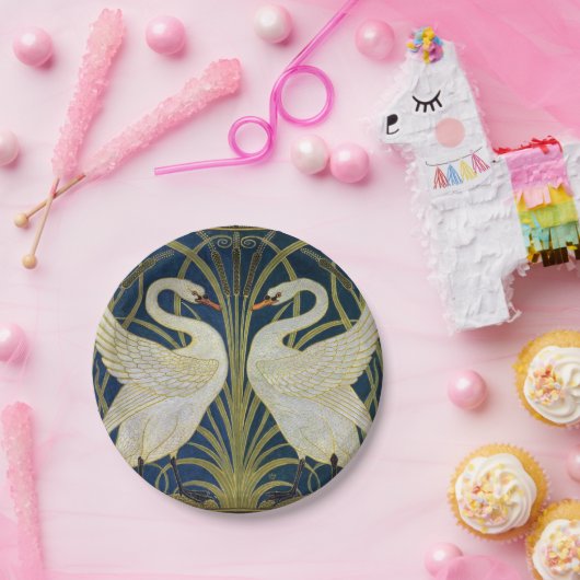 Assiettes En Carton Swan, Rush et Iris par Walter Crane (Fête)