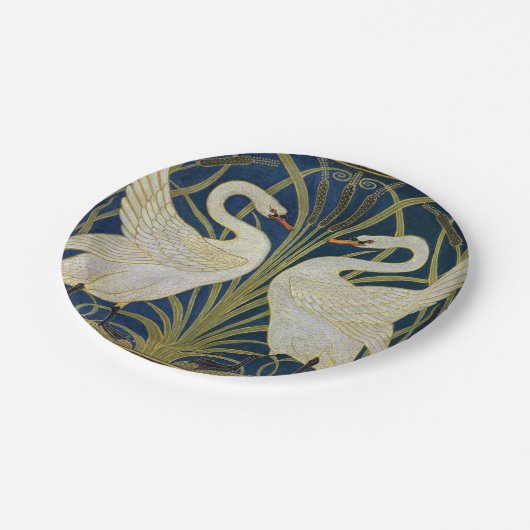 Assiettes En Carton Swan, Rush et Iris par Walter Crane (Angle)