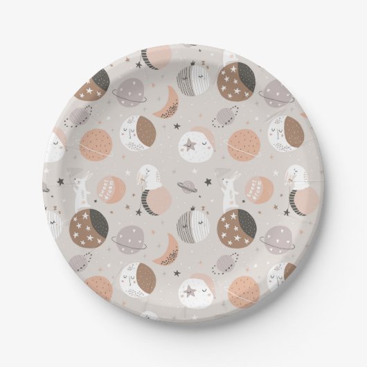 Assiettes En Carton Sweat Dream Bunnies Dans Motif spatial (Devant)