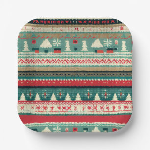 Assiettes En Carton Sweat moche de Noël 3