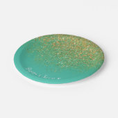 Assiettes En Carton Sweet 16 Gold Parties scintillant et fête d'annive (Angle)