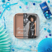 Assiettes En Carton Sweet 16 Mocha Brown Plate – Custom Text/Photo (Fête)