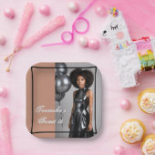 Assiettes En Carton Sweet 16 Mocha Brown Plate – Custom Text/Photo (Fête)