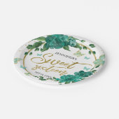 Assiettes En Carton Sweet 16 Papillons Emerald Green Gown (Angle)