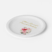 Assiettes En Carton Sweet 16 Personalized Floral Tableware (Angle)