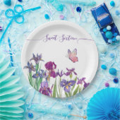 Assiettes En Carton Sweet 16script floral fête d'anniversaire (Fête)