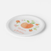 Assiettes En Carton Sweet As A Peach Anniversaire (Angle)