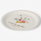Assiettes En Carton Sweet As Can Bee Floral Honeycomb Baby shower Favo (Angle)