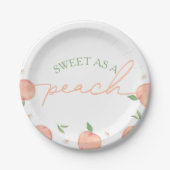 Assiettes En Carton Sweet As Peach Anniversaire (Devant)