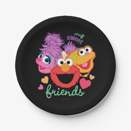Assiettes En Carton Sweet Best Friends caractères (Devant)