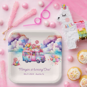 Assiettes En Carton Sweet Budget CandyLane Anniversaire de l'enfant