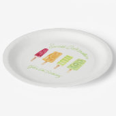 Assiettes En Carton Sweet Celebration Popsicle anniversaire (Angle)