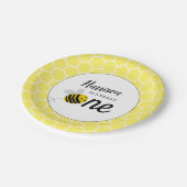 Assiettes En Carton Sweet Little Honey Bee 1ère fête d'anniversaire (Angle)