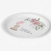 Assiettes En Carton Sweet Little Lamb Girl Roses roses rose Fleurs ver (Angle)