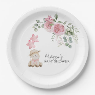 Assiettes En Carton Sweet Little Lamb Girl Roses roses rose Fleurs ver
