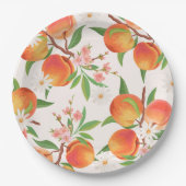 Assiettes En Carton Sweet  Little Peach On The Way Baby Shower (Devant)