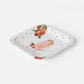 Assiettes En Carton Sweet Little Peach Smoothie 2e fête d'anniversaire (Angulaire)
