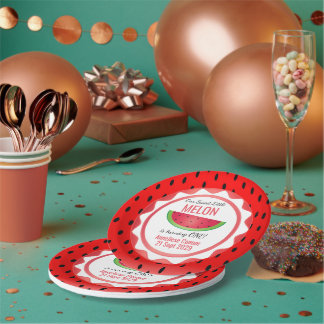 Assiettes En Carton Sweet Melon Birthday