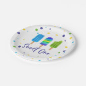 Assiettes En Carton Sweet One 1er anniversaire bleu vert Pop (Angle)