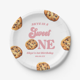 Assiettes En Carton Sweet One Cookies et Lait 1er anniversaire fête