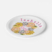 Assiettes En Carton Sweet One Lemon Premier Anniversaire (Angle)