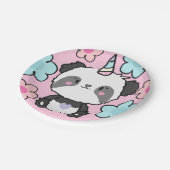 Assiettes En Carton Sweet Panda Unicorn Girly Floral (Angle)