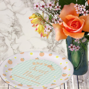 Assiettes En Carton Sweet Peach 1er anniversaire