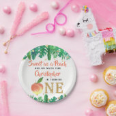 Assiettes En Carton Sweet Peach Boys 1er anniversaire (Fête)