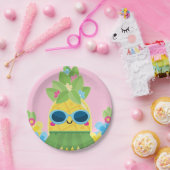 Assiettes En Carton Sweet Pineapple Girls Ms Onederful Premier anniver (Fête)
