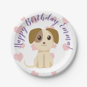 Assiettes En Carton Sweet Puppy